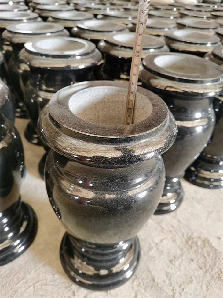 black stone vase