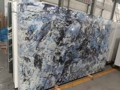 Nano Micro-Crystal Glass Blue Diamond